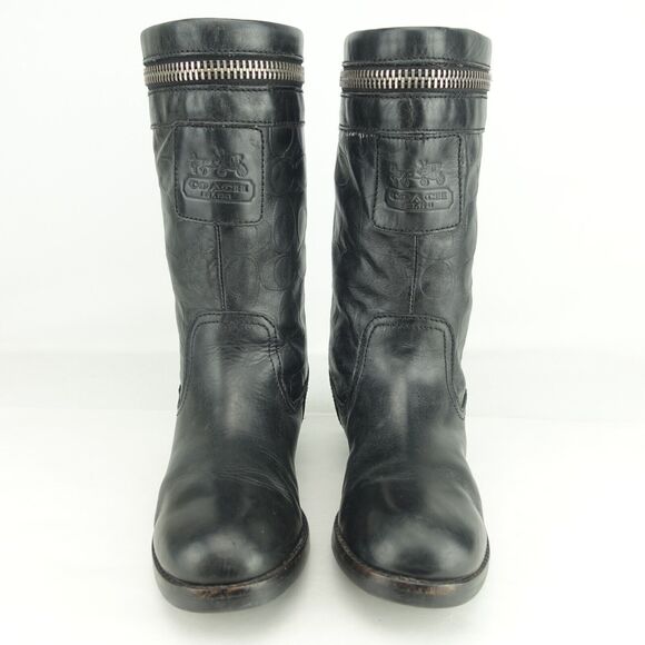 COACH Women Vinni Riding Boots 10" Size 6 B Leather A7567 - Picture 2 of 10